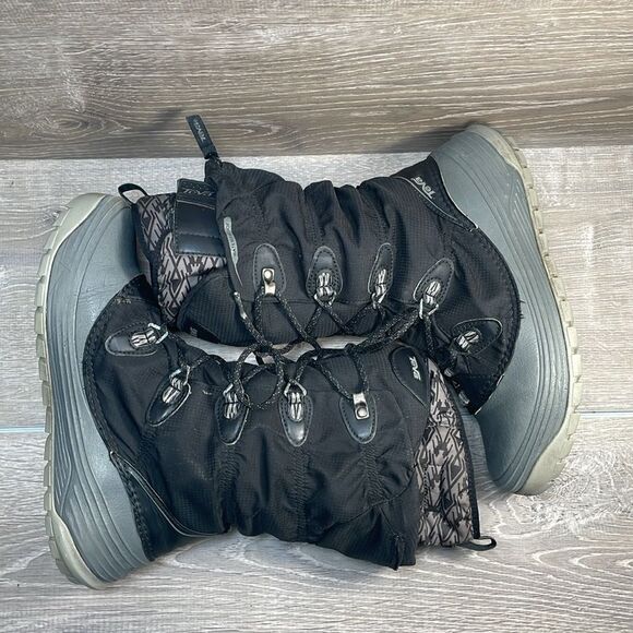 Teva Jordanelle Thinsulate -25f Waterproof Black Gray Women’s Sz 7 Winter Boots - Picture 10 of 11